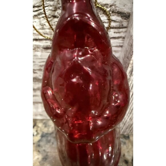 Vintage Ruby Red Mercury Glass Santa 5” Beautiful Santa Claus Figure - Picture 5 of 8